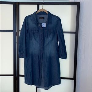 NWT Denim Shirt Tail Dress